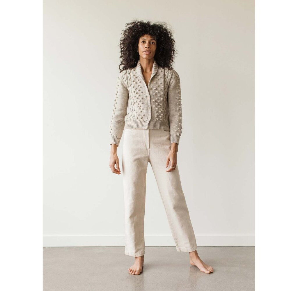 ISO First Rite Narrow Trouser in an undyed linen/cotton canvas S